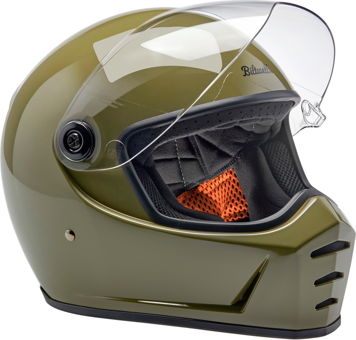 BILTWELL Lane Splitter Helmet - Gloss Olive Green - Large 1004-154-504