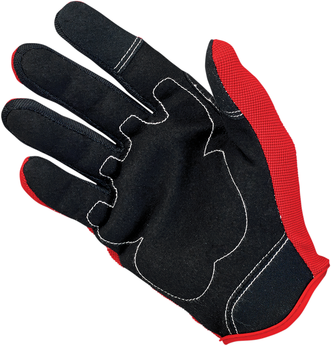 BILTWELL Moto Gloves - Red/Black/White - Medium 1501-0804-003