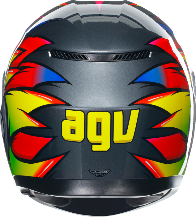 AGV K3 Motorcycle Helmet - Birdy 2.0 - Gray/Yellow/Red - Small 2118381004012S