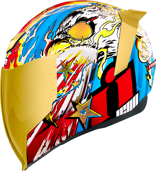 ICON Airflite™ Motorcycle Helmet - Freedom Spitter - Gold - Large 0101-13927