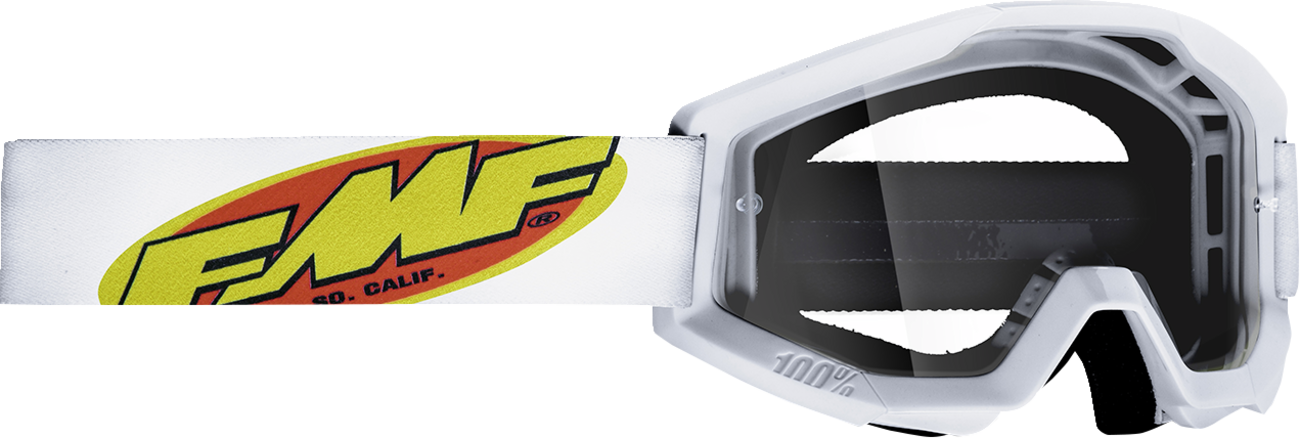 FMF PowerCore Goggles - Core - White - Clear F-50050-00005 2601-3182