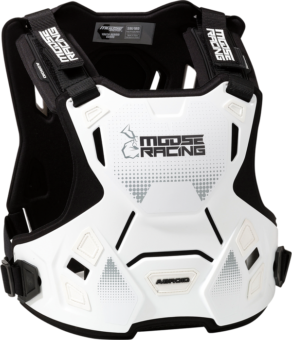 MOOSE RACING Youth Agroid™ Chest Guard - White - S/M 2701-1118