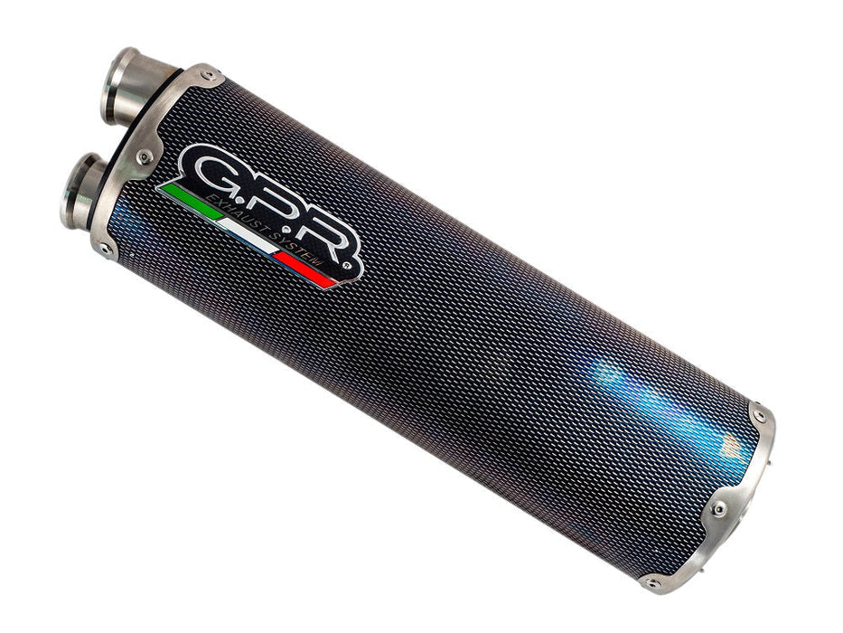 GPR Exhaust for Aprilia Tuareg 660 2021-2023, Dual Poppy, Slip-on Exhaust Including Removable DB Killer and Link Pipe