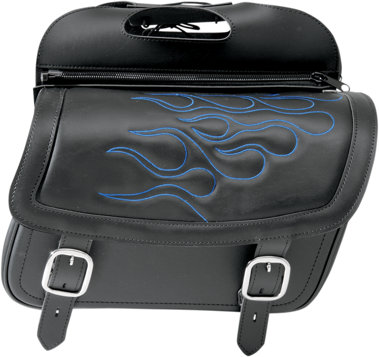 SADDLEMEN Flame Saddlebag - Blue - Large 3501-0773