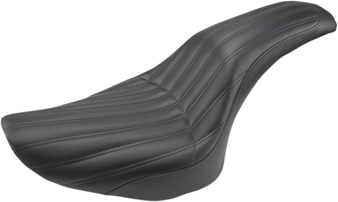 SADDLEMEN Knuckle 2-Up Seat - Ribbed - Black 806-12-047K