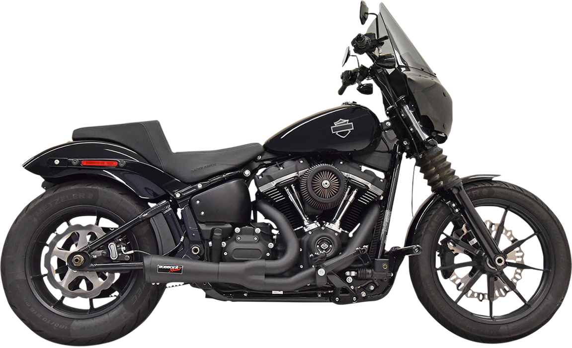 BASSANI XHAUST 2:1 Short Exhaust - Black 1S73B