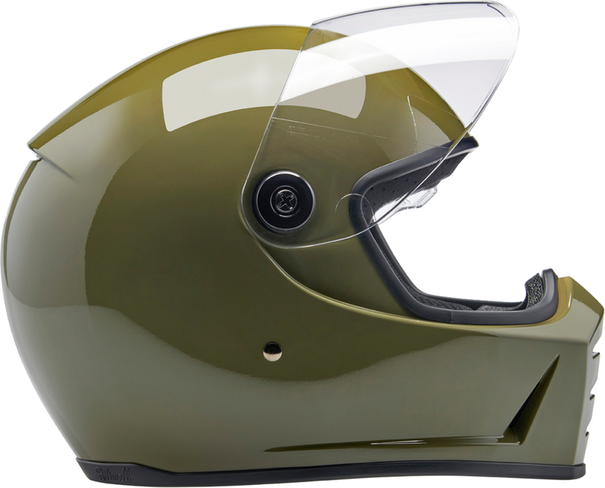 BILTWELL Lane Splitter Motorcycle Helmet - Gloss Olive Green - Medium 1004-154-503