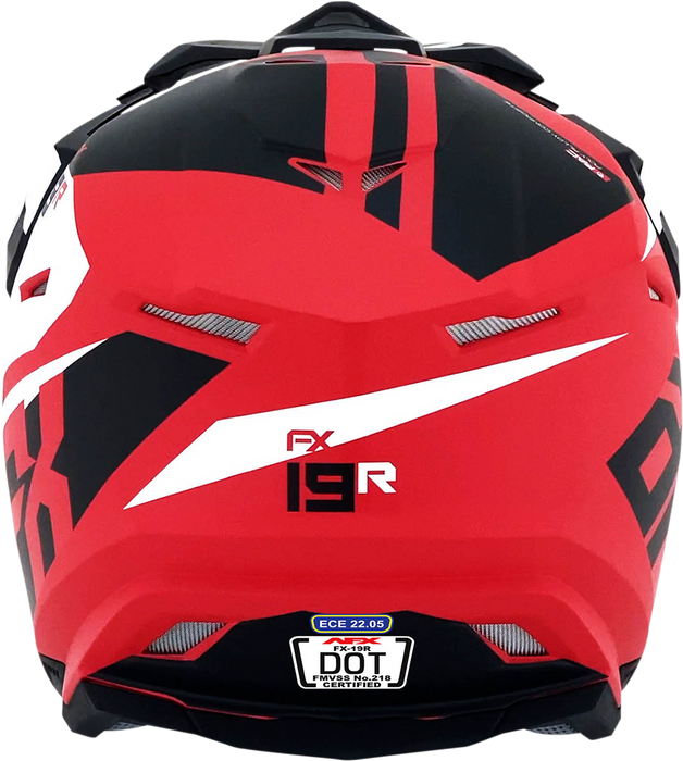 AFX FX-19R Motorcycle Helmet - Racing - Matte Red - Medium 0110-7064