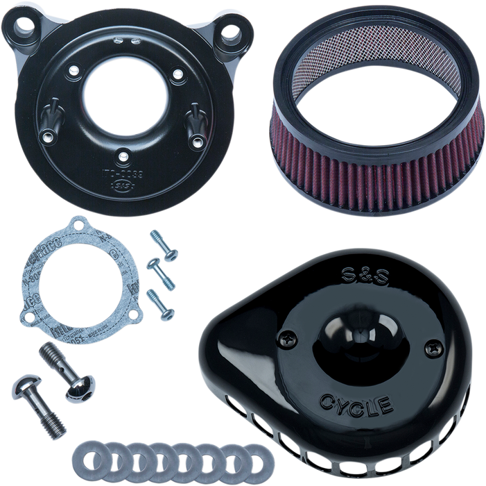 S&S CYCLE Mounted Air Cleaner - Black - Throttle By Wire 170-0438