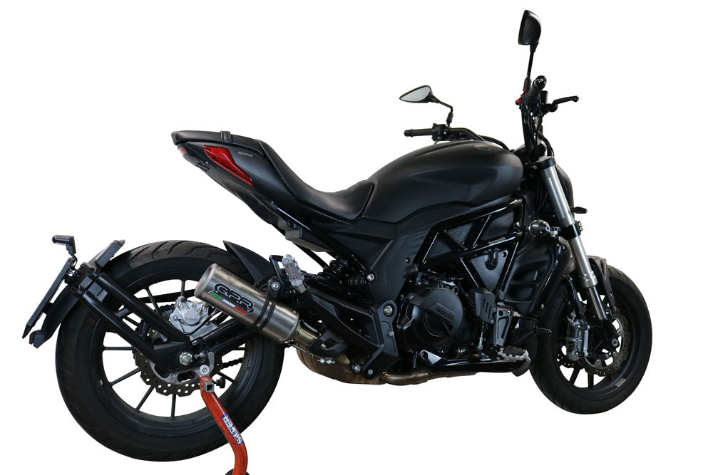 GPR Exhaust for Benelli 502 C 2019-2020, M3 Titanium Natural, Slip-on Exhaust Including Removable DB Killer and Link Pipe