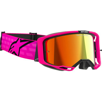 ALPINESTARS Goggles Vision 8 Goggles - Corp - Pink - Red Mirror 5101625-3083