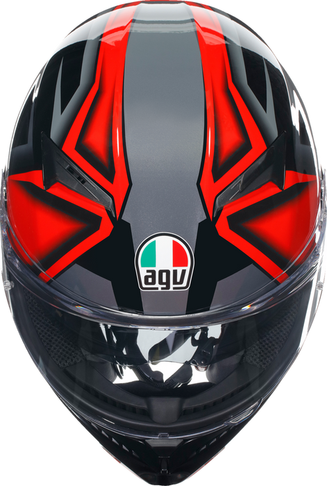 AGV K3 Motorcycle Helmet - Compound - Black/Red - Large 2118381004009L