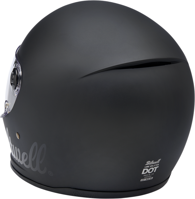 BILTWELL Lane Splitter Motorcycle Helmet - Flat Black Factory - Medium 1004-638-103