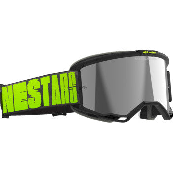 ALPINESTARS Goggles Vision 5 Goggles - Hollow - Charcoal/Yellow Fluo - Silver Mirror 5102225-1470