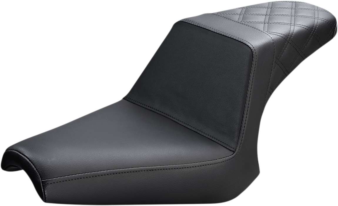 SADDLEMEN Step Up Seat - Rear Lattice Stitched - Black Y13-16-173