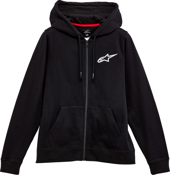 ALPINESTARS Women's Ageless Zip Hoodie - Black/White - Large 1232518001020L