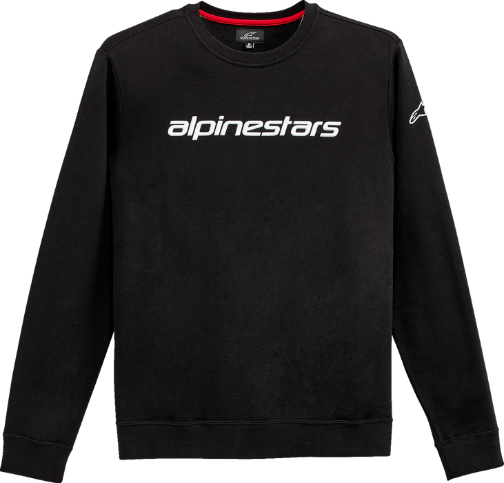 ALPINESTARS Linear Crew Fleece - Black/White - Medium 1212513241020M