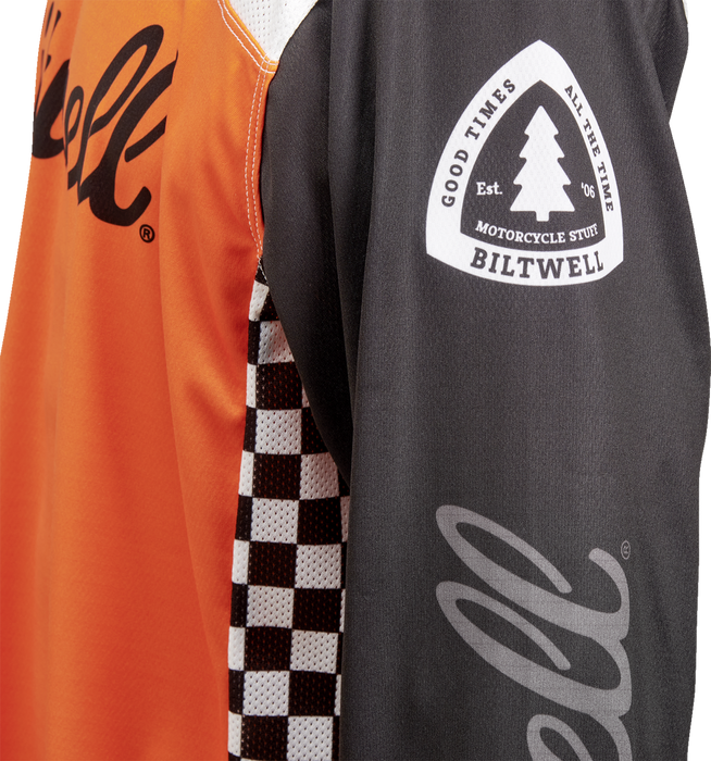 BILTWELL Good Times Jersey - Orange/Black - Large 8120-087-004