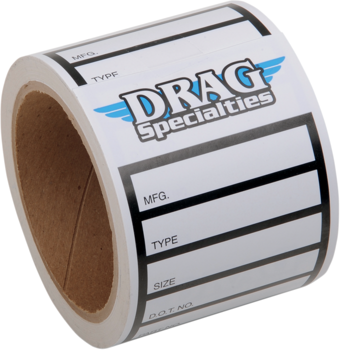 DRAG SPECIALTIES Tire Labels - 100 Peice 9904-0943