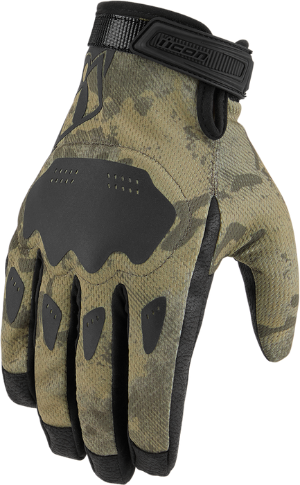 ICON Hooligan™ CE Motorcycle Gloves - Tan Camo - XL 3301-4411