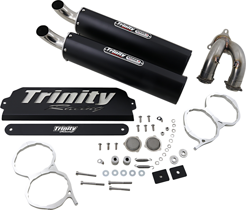 TRINITY RACING RZR Pro XP Muffler - Black TR-4173S-BK