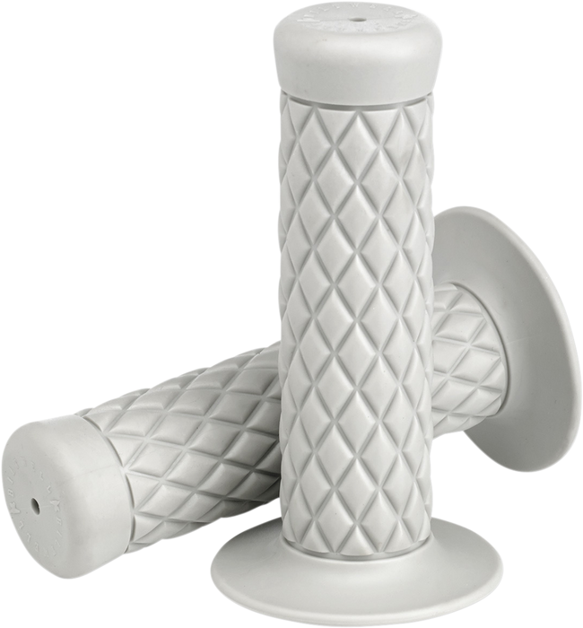 BILTWELL White 1" Thruster Grips 6702-0201