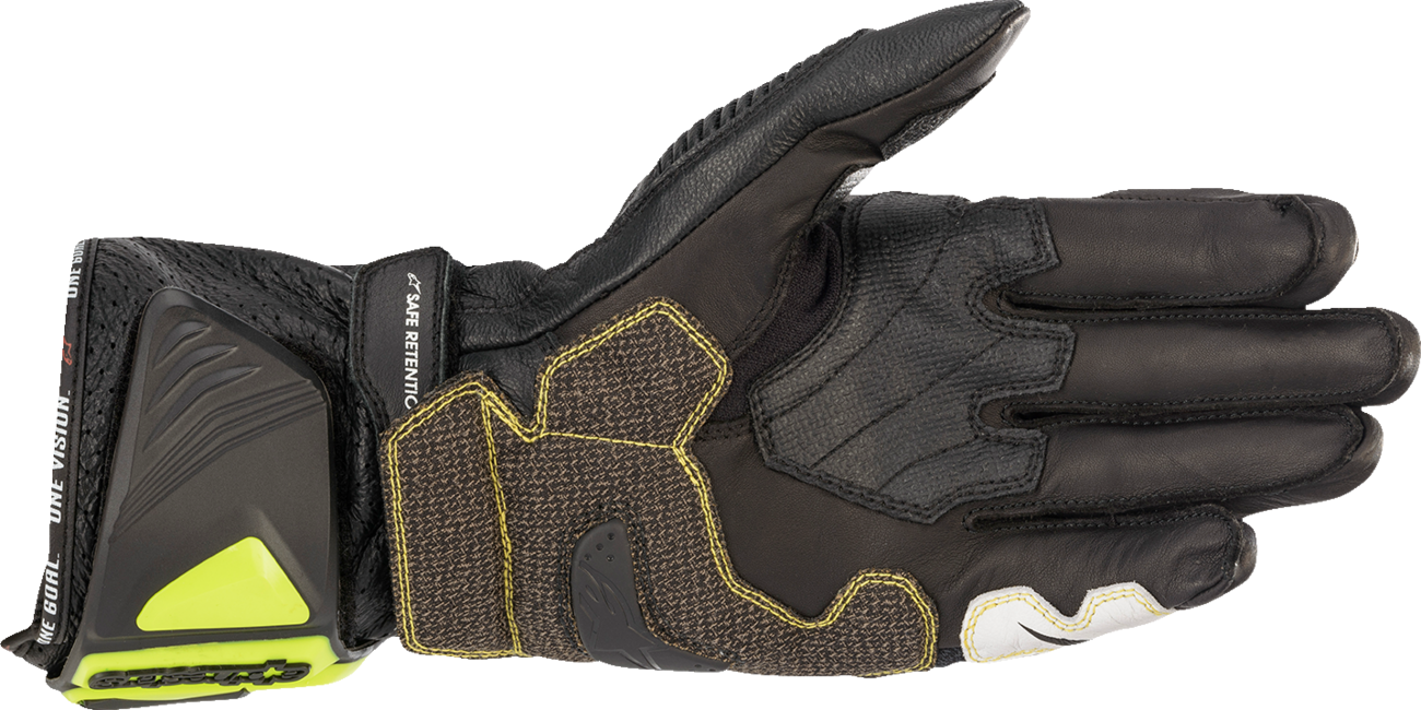 ALPINESTARS GP Tech V2 S Gloves - Black/Fluo Yellow/White/Fluo Red - Medium 3556422-1503-M