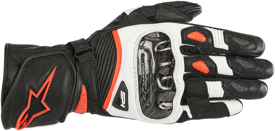 ALPINESTARS Women Stella SP-1 V2 Gloves - Black/White/Fluo Red - XL 3518119-1231-XL