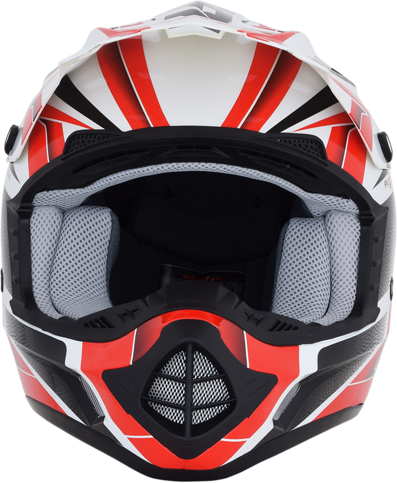 AFX FX-17 Motorcycle Helmet - Force - Pearl White/Red - Small 0110-5244