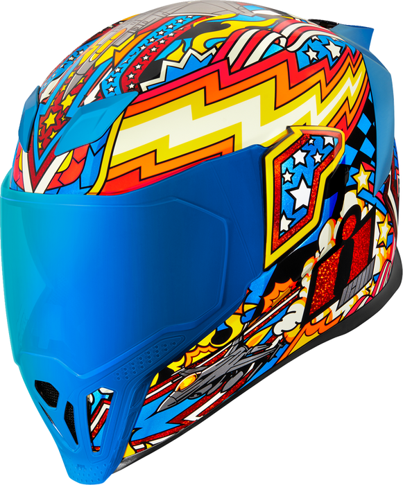 ICON Airflite™ Motorcycle Helmet - Flyboy - Blue - Large 0101-16013