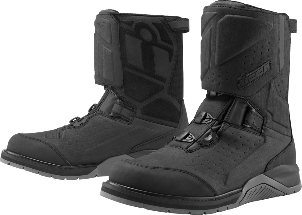 ICON Alcan Waterproof Boots - Black - Size 10.5 3403-1238