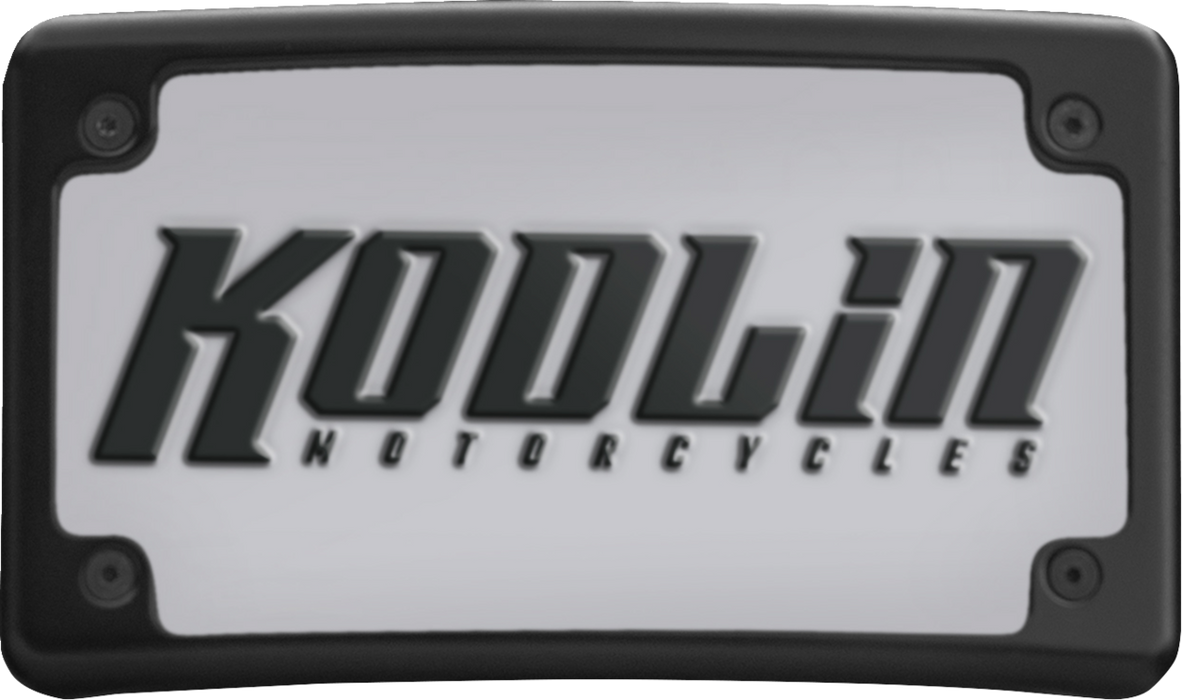 KODLIN MOTORCYCLE License Plate Kit - Curved - Black KUS20100