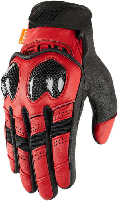 ICON Contra2™ Motorcycle Gloves - Red - Large 3301-3709