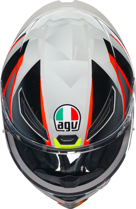 AGV K1 S Motorcycle Helmet - Blipper - Gray/Red - Large 2118394003030L