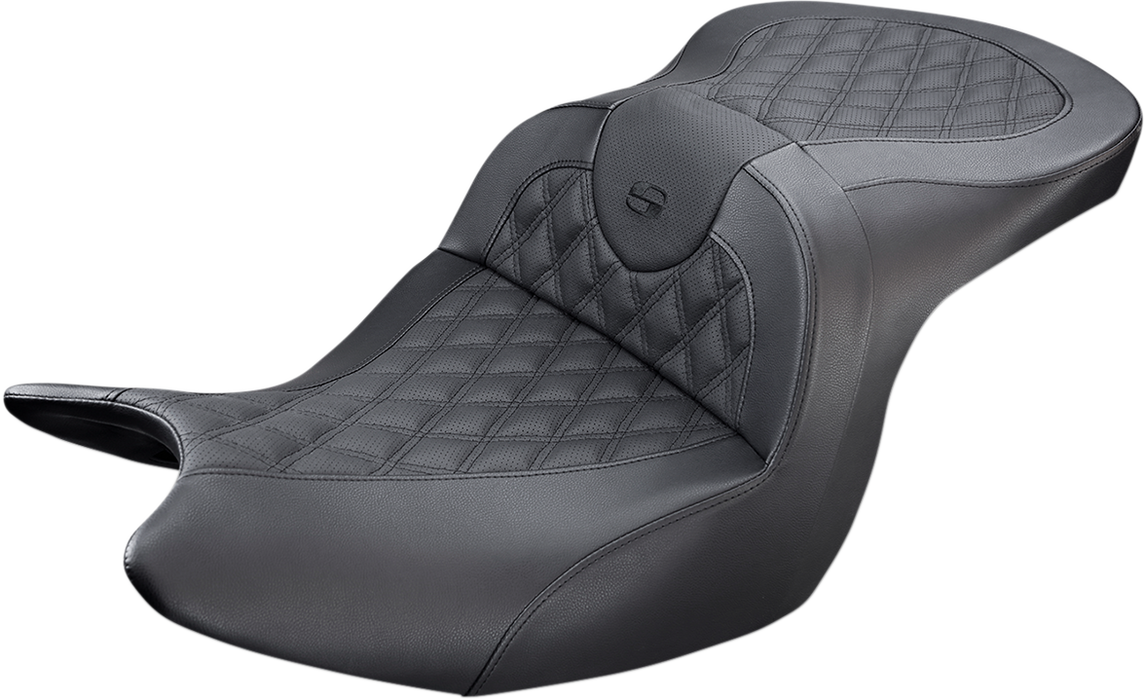 SADDLEMEN Seat - Roadsofa - Without Backrest - Full Lattice Stitch - Black H18-07-182