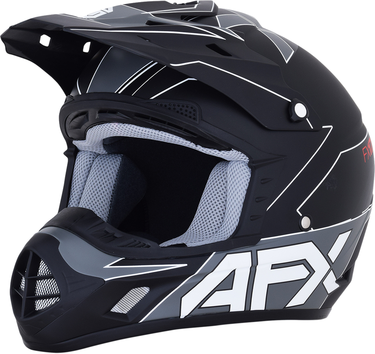 AFX FX-17 Helmet - Aced - Matte Black/White - XL 0110-6492