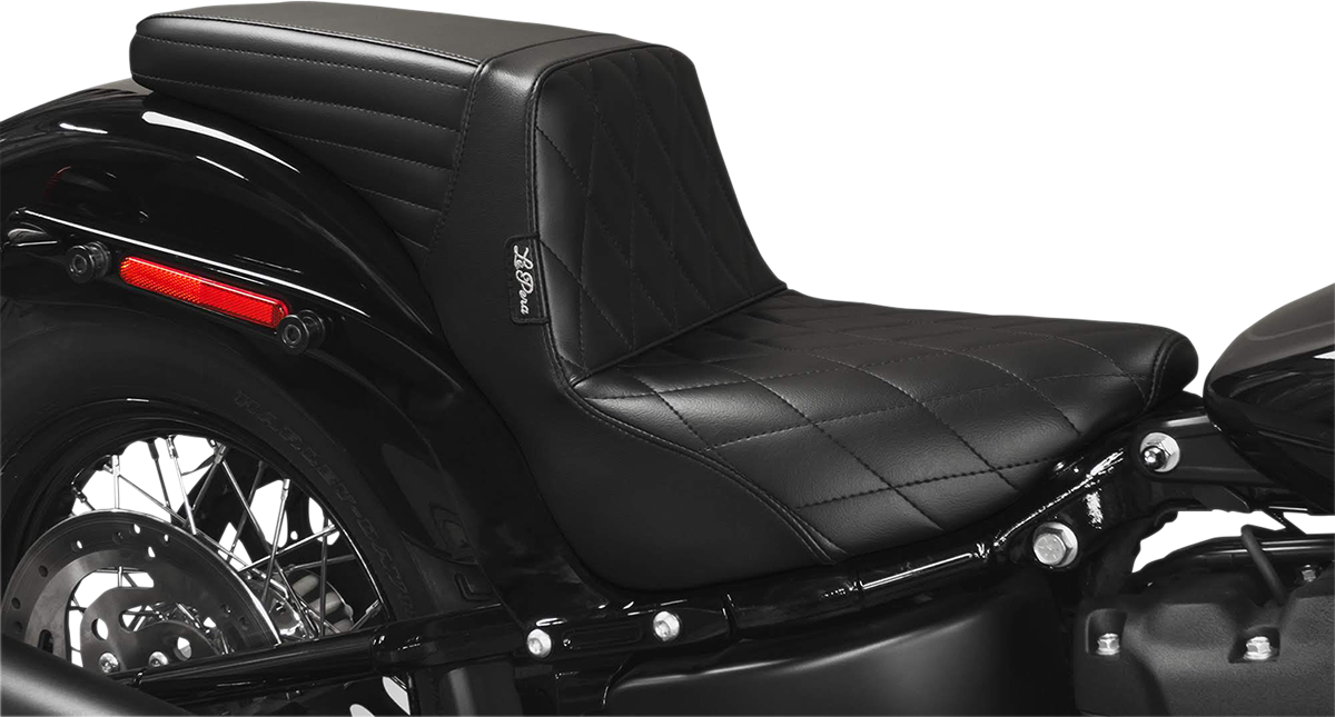 LE PERA Kickflip Seat - Diamond - Black - Softail '18-'21 LYF-590DM