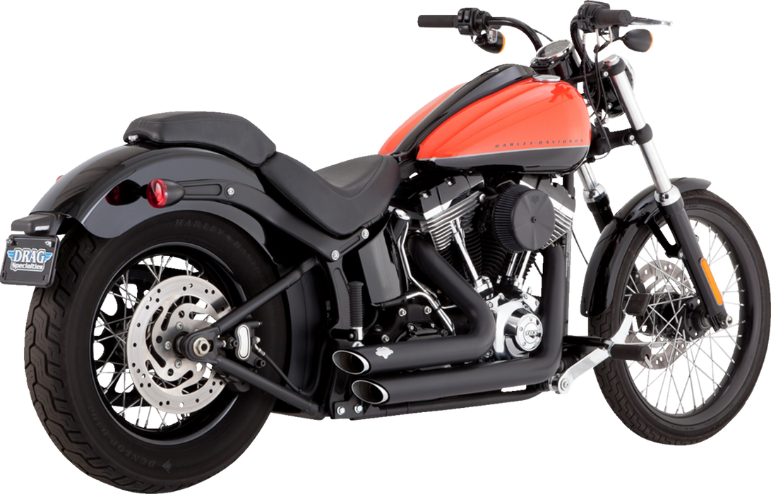 VANCE & HINES Shortshots Staggered Exhaust System - Matte Black 47325