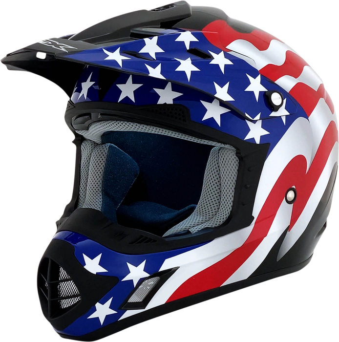 AFX FX-17 Motorcycle Helmet - Flag - Black - XS 0110-2368