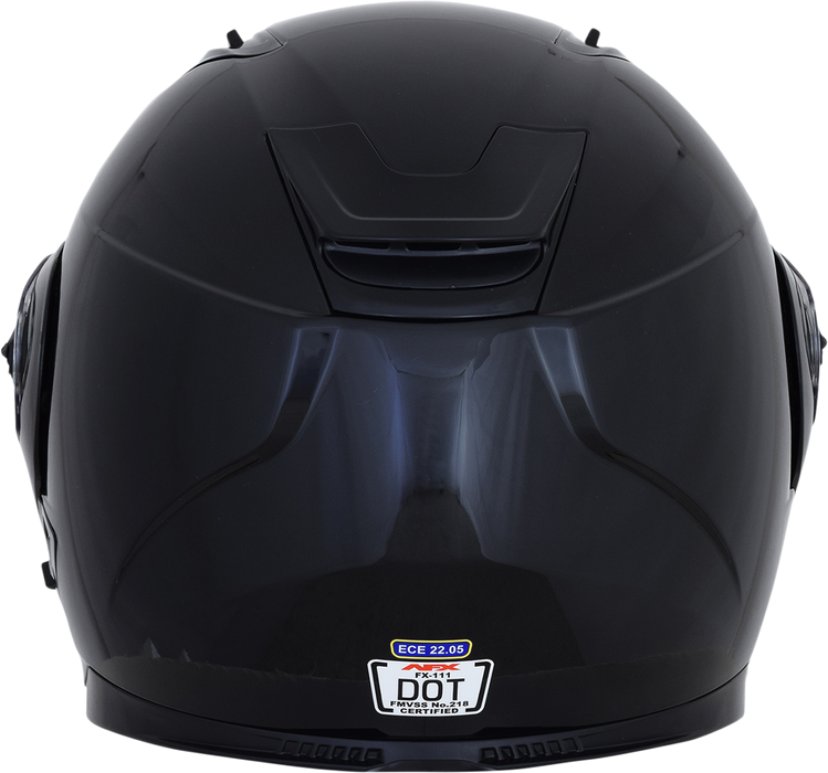 AFX FX-111 Motorcycle Helmet - Gloss Black - Small 0100-1784