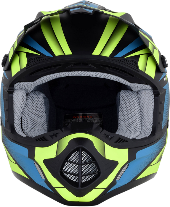 AFX FX-17 Helmet - Force - Matte Black/Green/Blue - Large 0110-5216