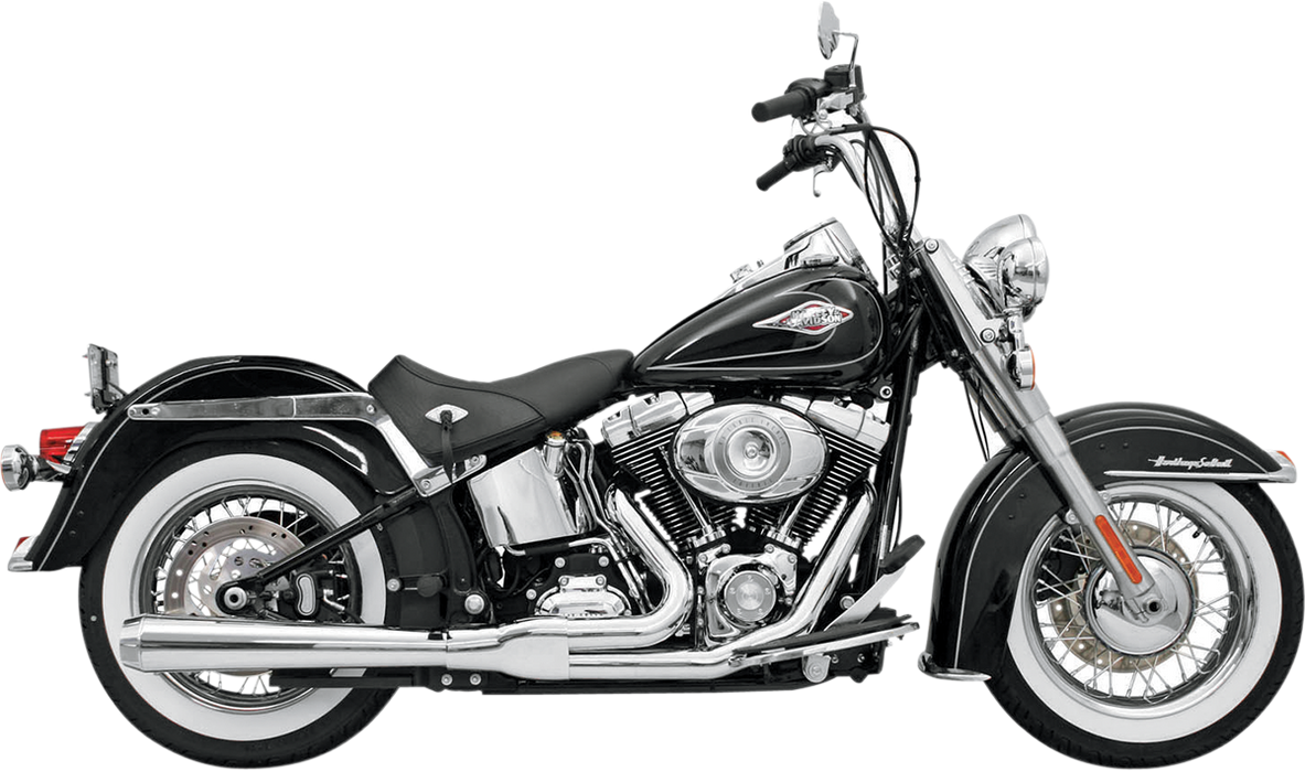 BASSANI XHAUST 2:1 Exhaust - Chrome - Long - Softail 12111J