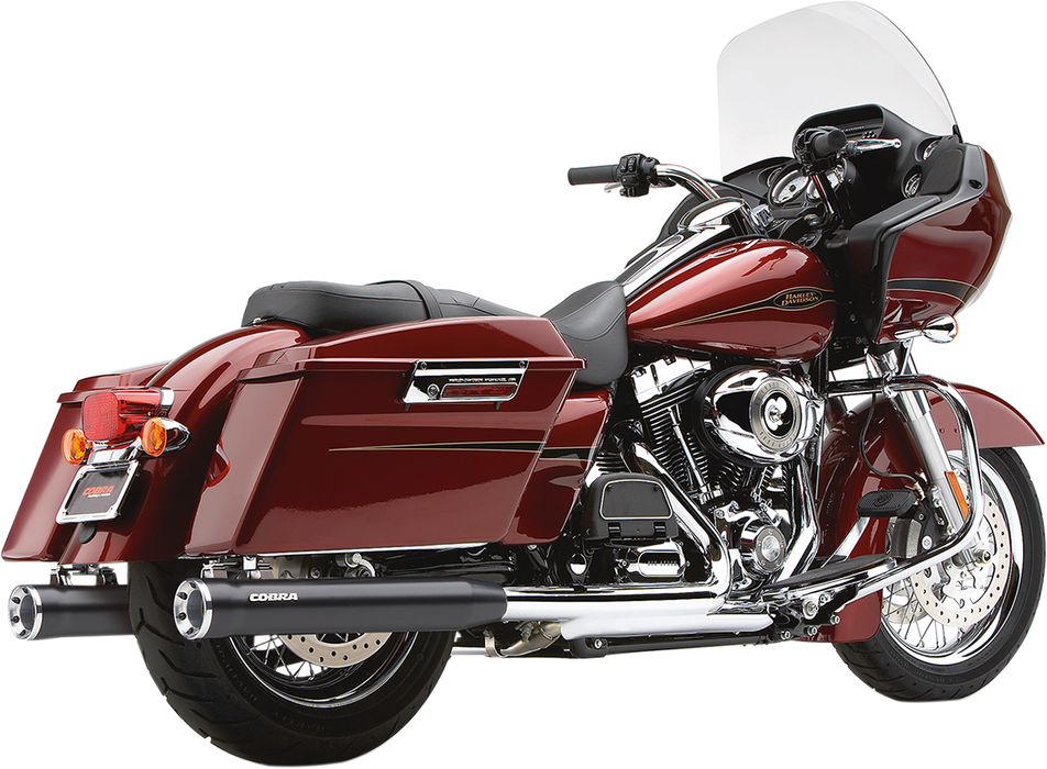 COBRA RPT 3" Mufflers - Black - '95-'16 Bagger 6070RB