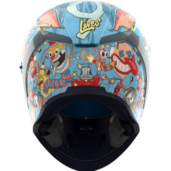 ICON Airform™ Motorcycle Helmet - 9 Lives - Blue - Medium 0101-17385