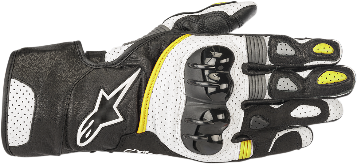 ALPINESTARS SP-2 V2 Gloves - Black/White/Fluo Yellow - 2XL 3558218-125-2X