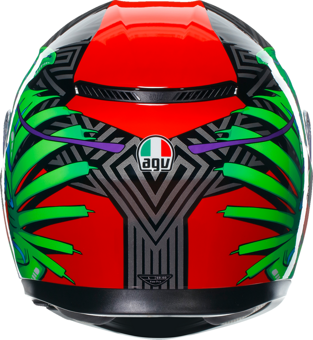 AGV K3 Motorcycle Helmet - Kamaleon - Black/Red/Green - XL 2118381004013XL