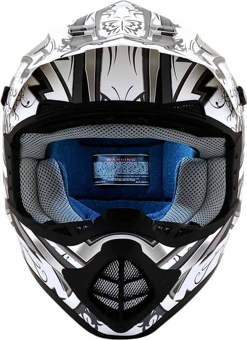 AFX FX-17 Motorcycle Helmet - Butterfly - Matte White - XS 0110-7126