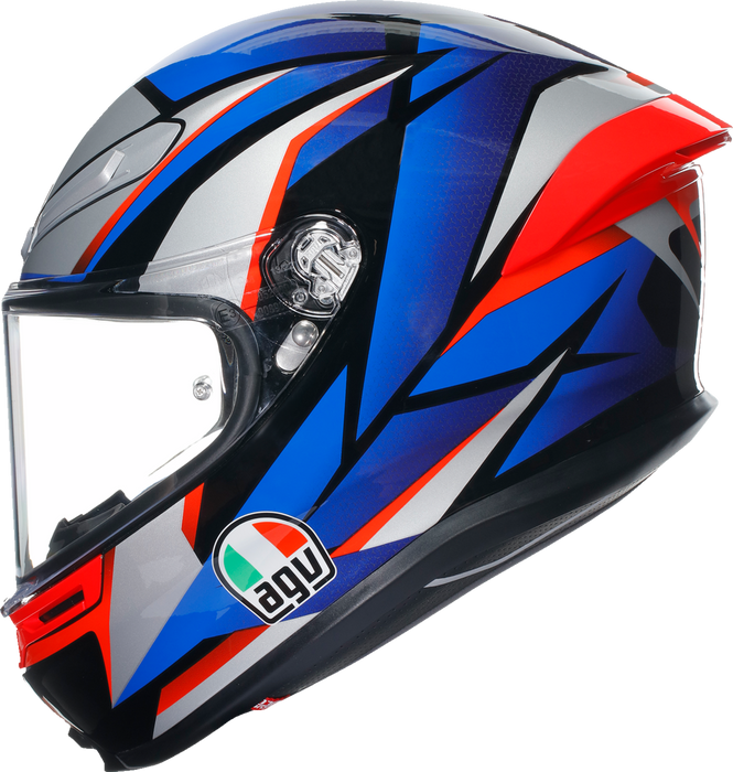 AGV K6 S Motorcycle Helmet - Slashcut - Black/Blue/Red - Small 2118395002015S