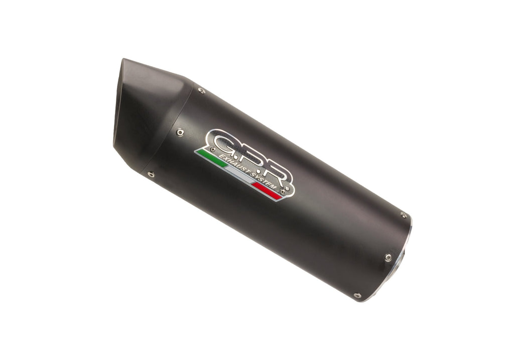 GPR Exhaust for Aprilia Tuareg 660 2021-2023, Furore Evo4 Nero, Slip-on Exhaust Including Removable DB Killer and Link Pipe