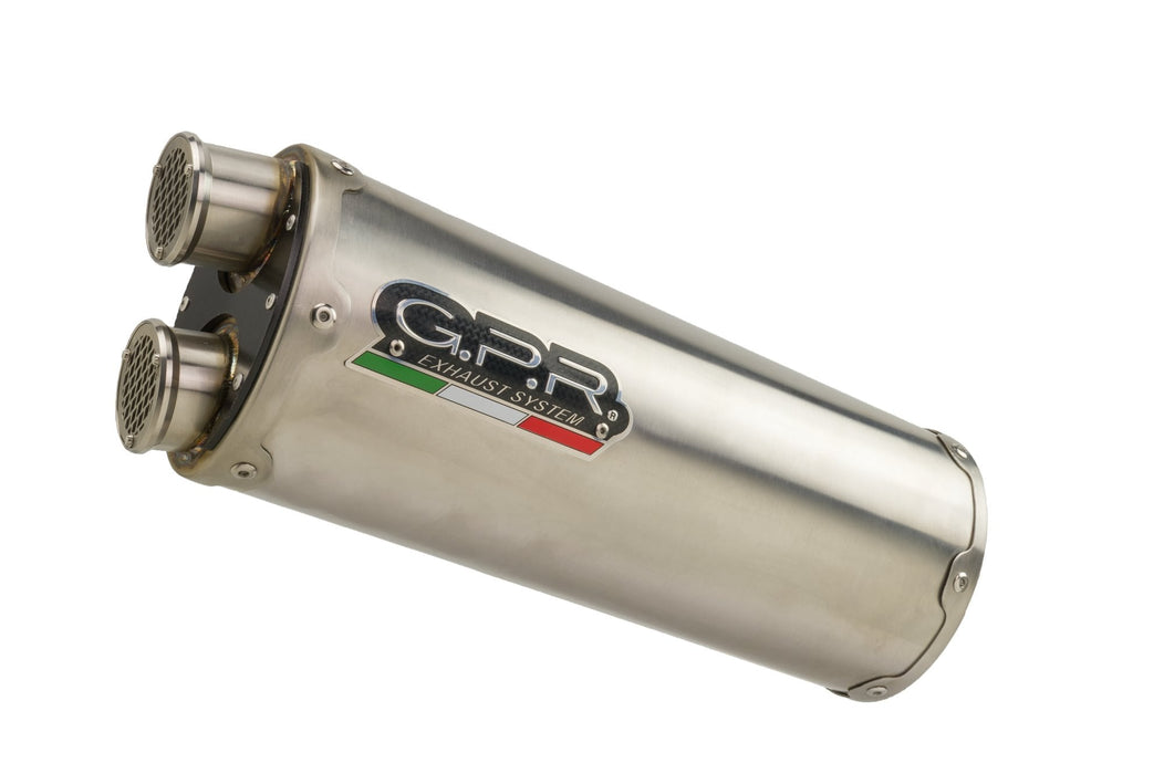 GPR Exhaust Cf Moto 800 Mt Sport 2022-2024, Dual Inox, Slip-on Exhaust Including Removable DB Killer and Link Pipe